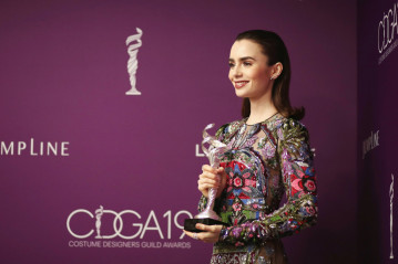 Lily Collins-The 19th Costume Designers Guild Awards фото №942517