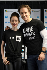 Lily Collins – We Day Founder Craig Kielburger for Q&A in Seattle 4/21/2017 фото №958223