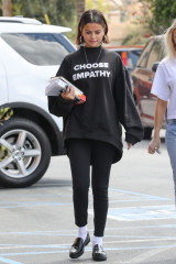 Selena Gomez in “Choose Empathy” Shirt – Heads to Lunch in Studio City фото №1056758
