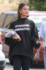 Selena Gomez in “Choose Empathy” Shirt – Heads to Lunch in Studio City фото №1056760