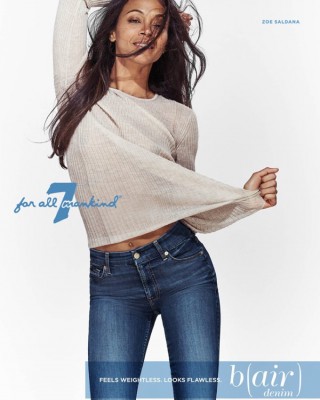 Фото 50321 к новости Зоэ Салдана рекламирует джинсовую одежду