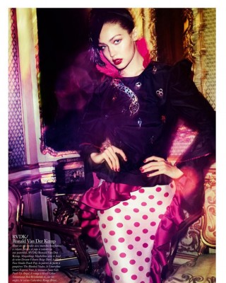 Фото 52739 к новости Джиджи Хадид в парижском Vogue