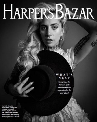 Фото 53082 к новости Леди Гага в юбилейном выпуске Harper’s Bazaar 