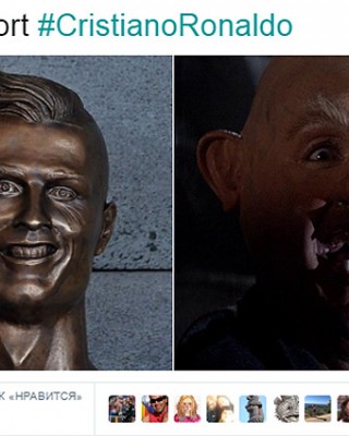Фото 56520 к новости Статуя Криштиану Роналду вызвала смех в социальных сетях
