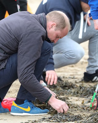 Фото 70314 к новости Герцоги Кембриджские чистили пляж вместе со скаутами