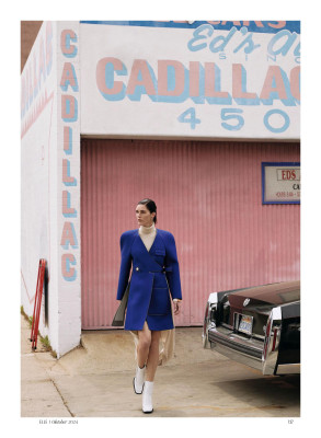 Hilary Rhoda for Elle Ger 102024 by Max Abadian