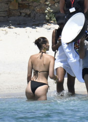 BELLA HADID in Bikini on the Set of a Photoshoot at a Beach 06/24/2020 фото №1261595
