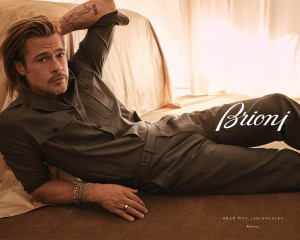 Brad Pitt by Mikael Jansson for Brioni Campaign S/S 2021 фото №1293146