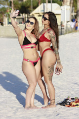 CARMEN VALENTINA and STEFANIA MAFRA in Bikini at a Beach in Miami 11/27/2019 фото №1235323