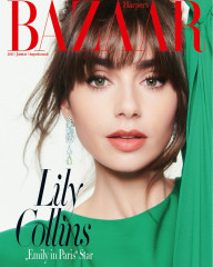 Lily Collins by Sanchez &amp; Mongiello for Harper’s Bazaar (Jan 2023) фото №1360426