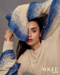 Lily Collins by Thomas Whiteside for Vogue Arabia || November 2020 фото №1281897