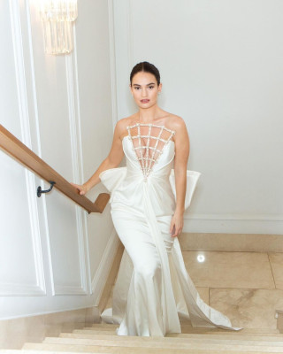 Lily James by Pip Bourdillon for 76th EE BAFTA Film Awards in London 02/19/2023 фото №1364763