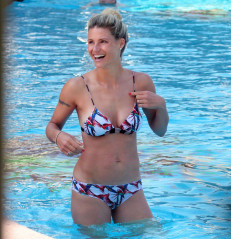 MICHELLE HUNZIKER in Bikini at a Pool in Milano 07/03/2020 фото №1262864