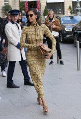 Nina Dobrev-Arrives at the Ritz hotel in Paris фото №1105575