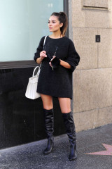 Olivia Culpo in Mini Dress Leaving Photoshoot in Los Angeles фото №924525