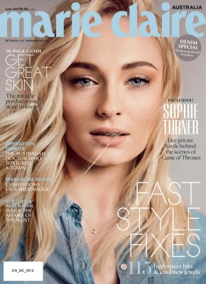 SOPHIE TURNER in Marie Claire Magazine, Australia June 2019 фото №1166541