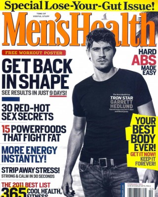 Фото 12897 к новости Гаррет Хедлунд на обложке журнала Men's Health Январь 2011