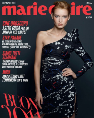 Фото 12937 к новости Лора Блохина на обложке Marie Claire Италия. Январь 2011