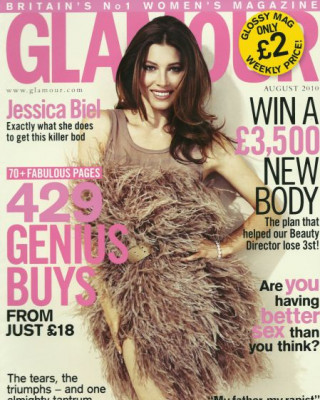 Фото 9631 к новости Джессика Бил в журнале Glamour. Август 2010