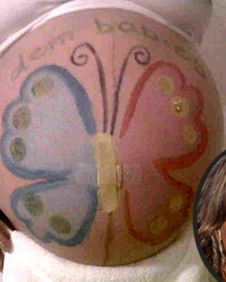 Фото 15170 к новости Мэрайя Кэри: бабочка на животе