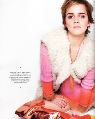 Фото 18714 к новости Эмма Уотсон в журнале Elle UK. Ноябрь 2011
