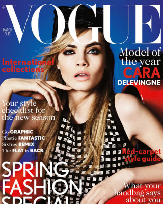 Кара Делевинь в британском Vogue