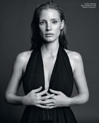 Фото 58257 к новости Джессика Честейн на страницах Vogue 