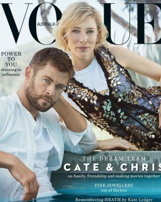 Фото 61132 к новости Кейт Бланшетт и Крис Хемсворт на страницах Vogue