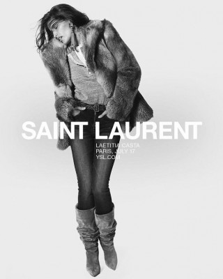 Фото 61818 к новости Летиция Каста и Зои Кравиц специально для Saint Laurent 