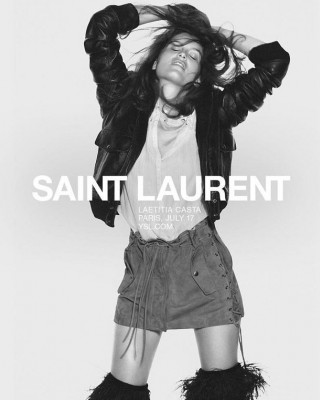 Фото 61822 к новости Летиция Каста и Зои Кравиц специально для Saint Laurent 