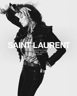 Фото 61827 к новости Летиция Каста и Зои Кравиц специально для Saint Laurent 