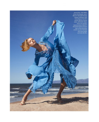 Abby Champion – Harper’s Bazaar April 2019
