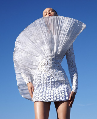 Abby Champion – Harper’s Bazaar April 2019