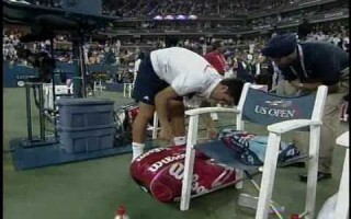 Djokovic imitates Sharapova and Nadal
