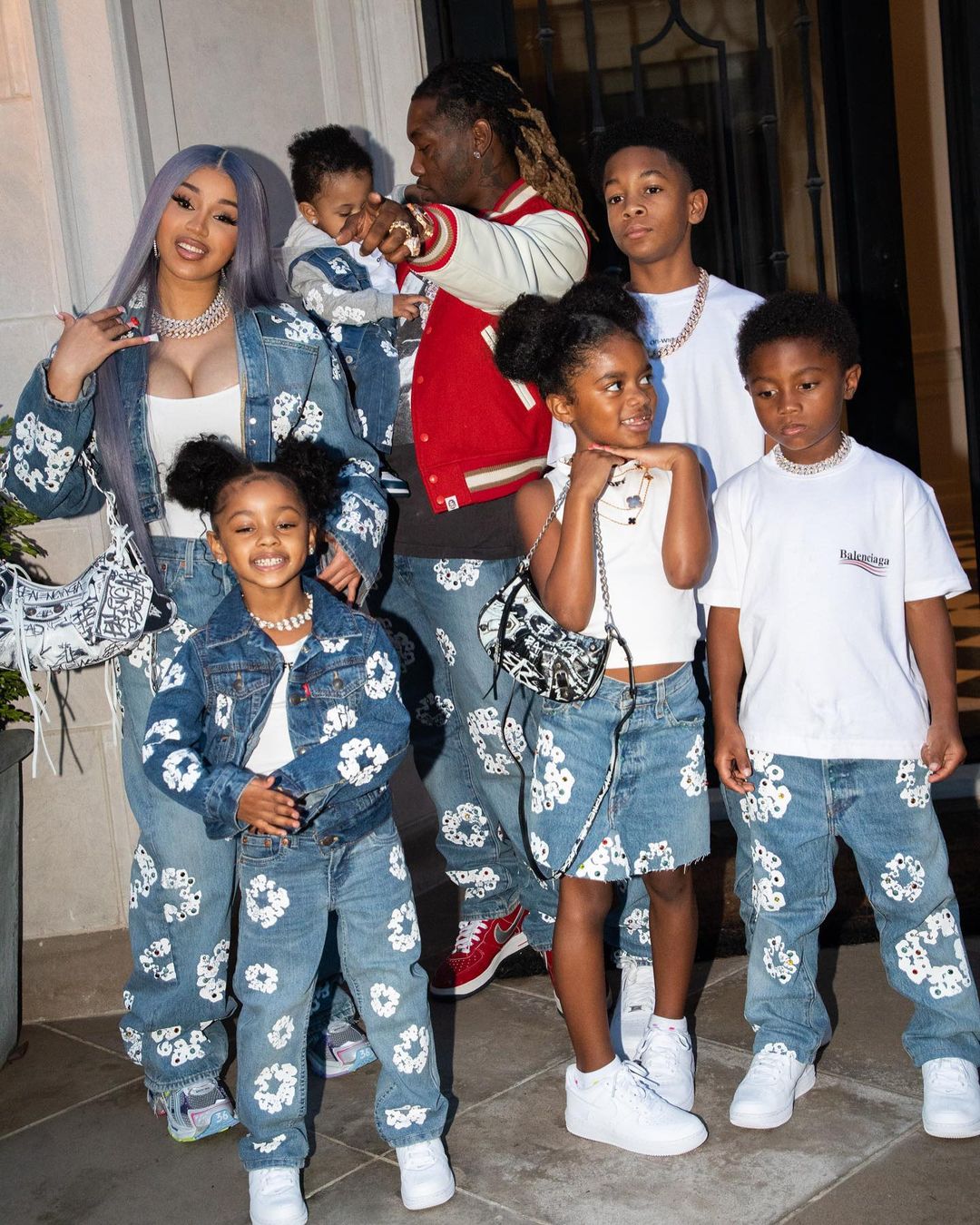 My HEARTS ♥️ …Thanks @tremaineemory for our custom @denimtears family outfits