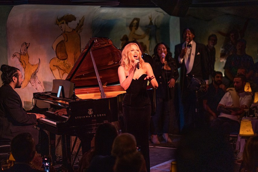 What a night!! A true ‘pinch me moment’, performing at the iconic Cafe Carlyle in New York City. Thank you to the team and bar staff at @rosewoodthecarlyle for such a special launch for @kylieminoguewines here in The US!