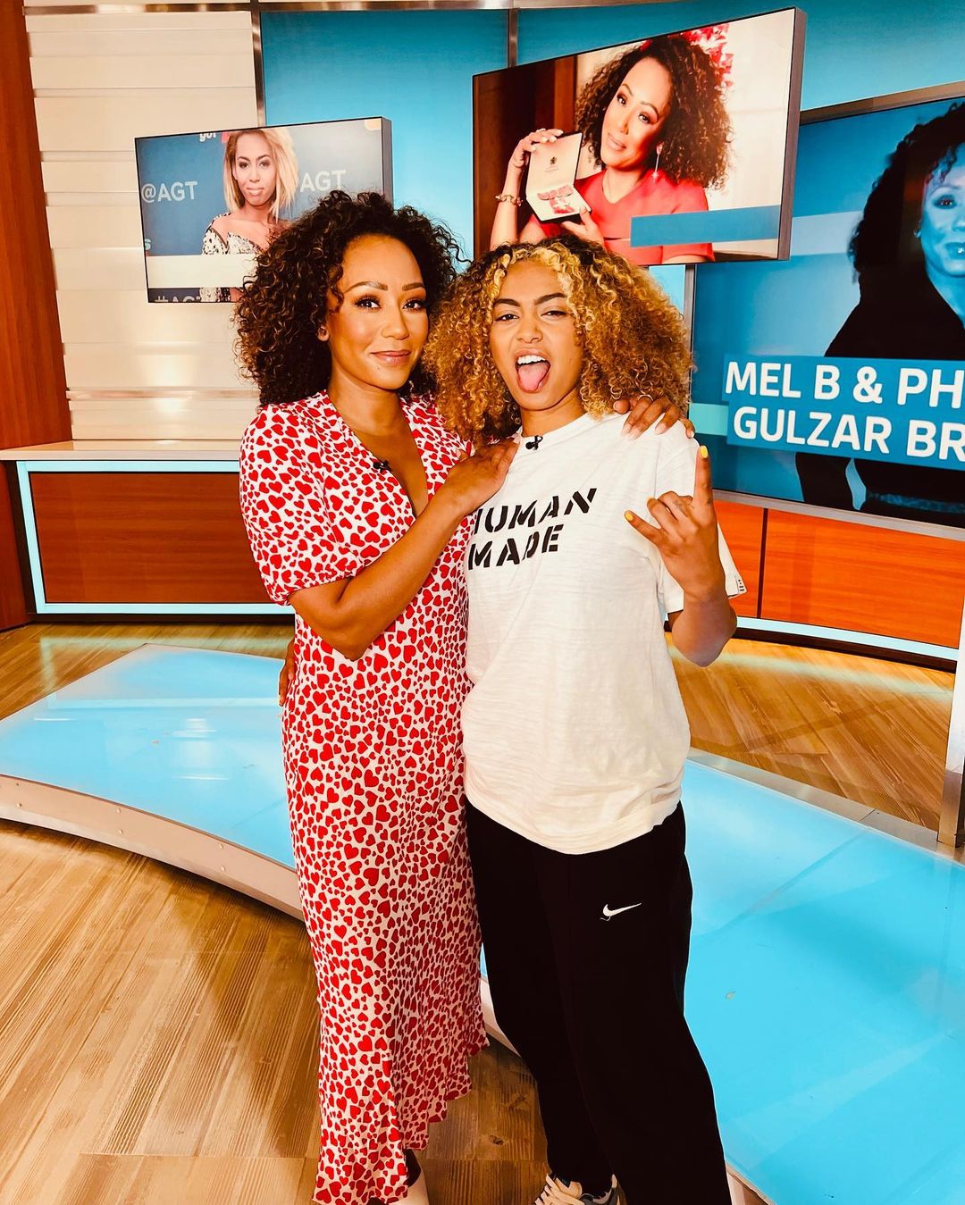 Had a little bit of fun this morning on @gmb with my daughter she is just “too cool for school”????????✌????tonight is the night @phoenixisphoenix I will be cheering you on baby girl on @thegamestv finale