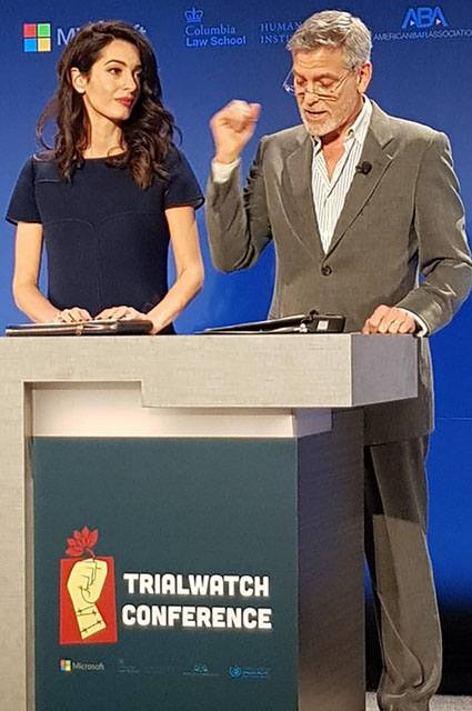 Супруги Клуни представили совместный проект TrialWatch