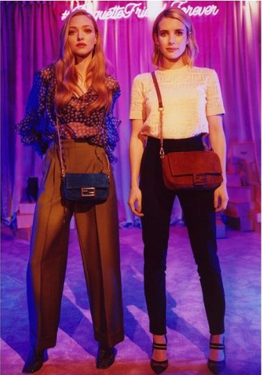 Подруги Эмма Робертс и Аманда Сейфрид в рекламе сумок Baguette