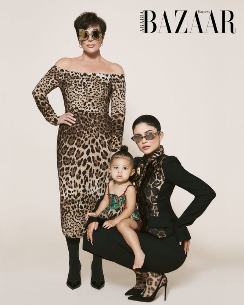 Кайли Дженнер с мамой и дочкой снялась для Harper’s Bazaar